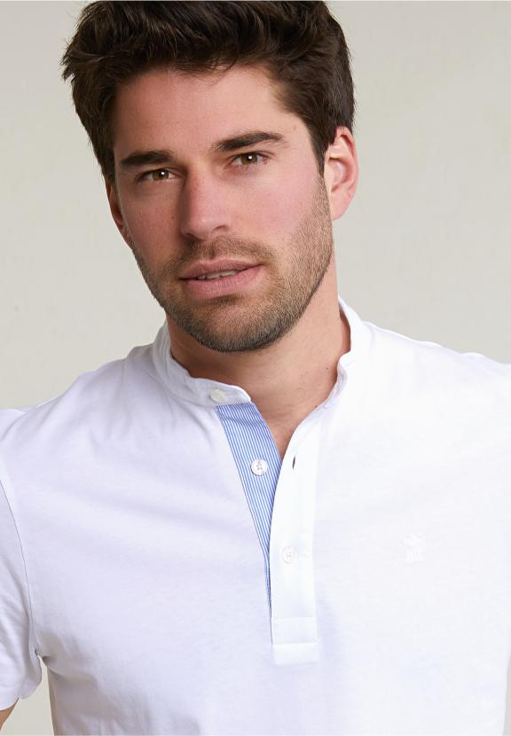 Custom Fit Cotton T-Shirt Short Sleeves White - Blanc