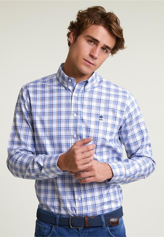 Custom Fit Checked Shirt Multi - Mix