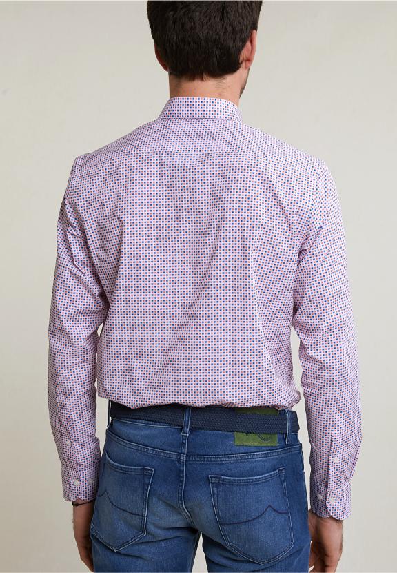 Custom Fit Fantasy Shirt Orange/Blue - Blanc