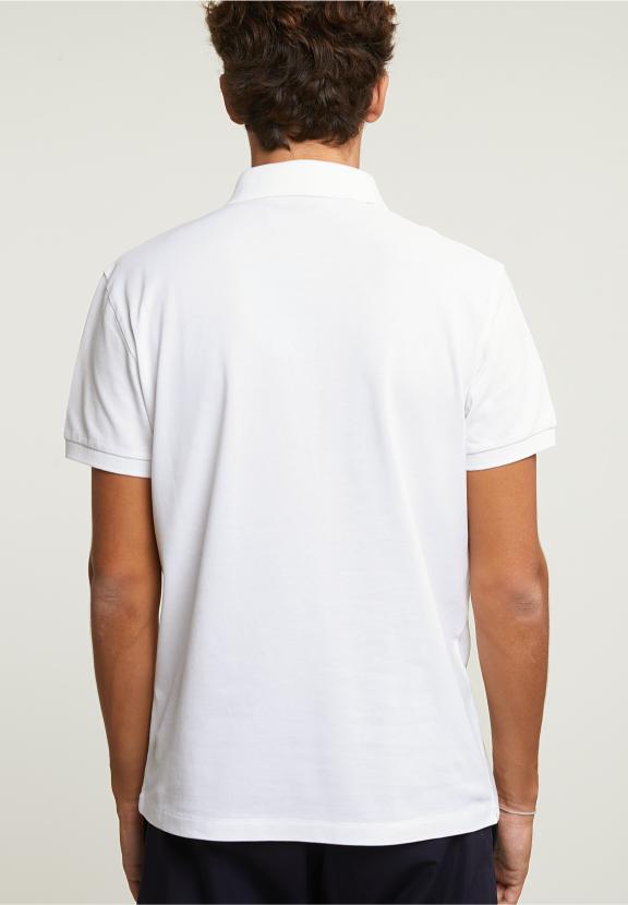 Custom Fit Sporty Stretch Polo Off White - Blanc