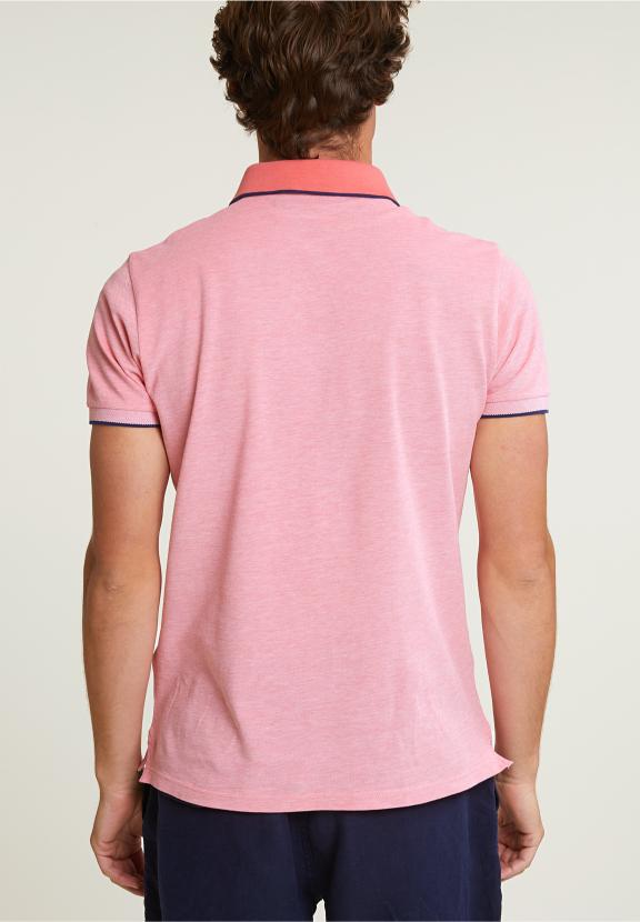 Custom Fit Cotton Stretch Polo Lt Sunset - Rose