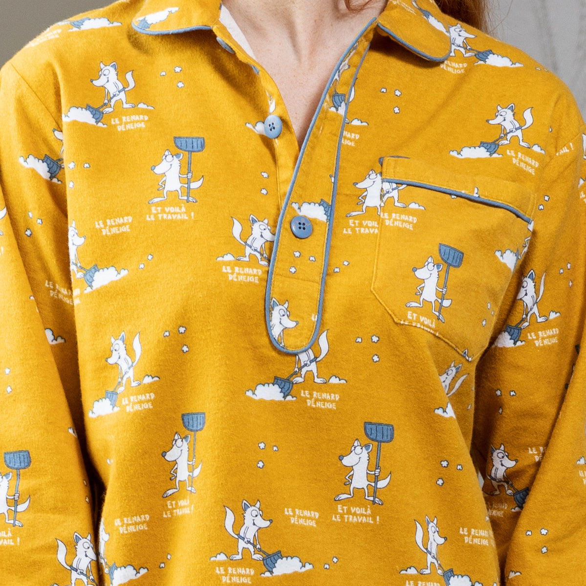 Nightdress Flannelle - Women  - Ocre