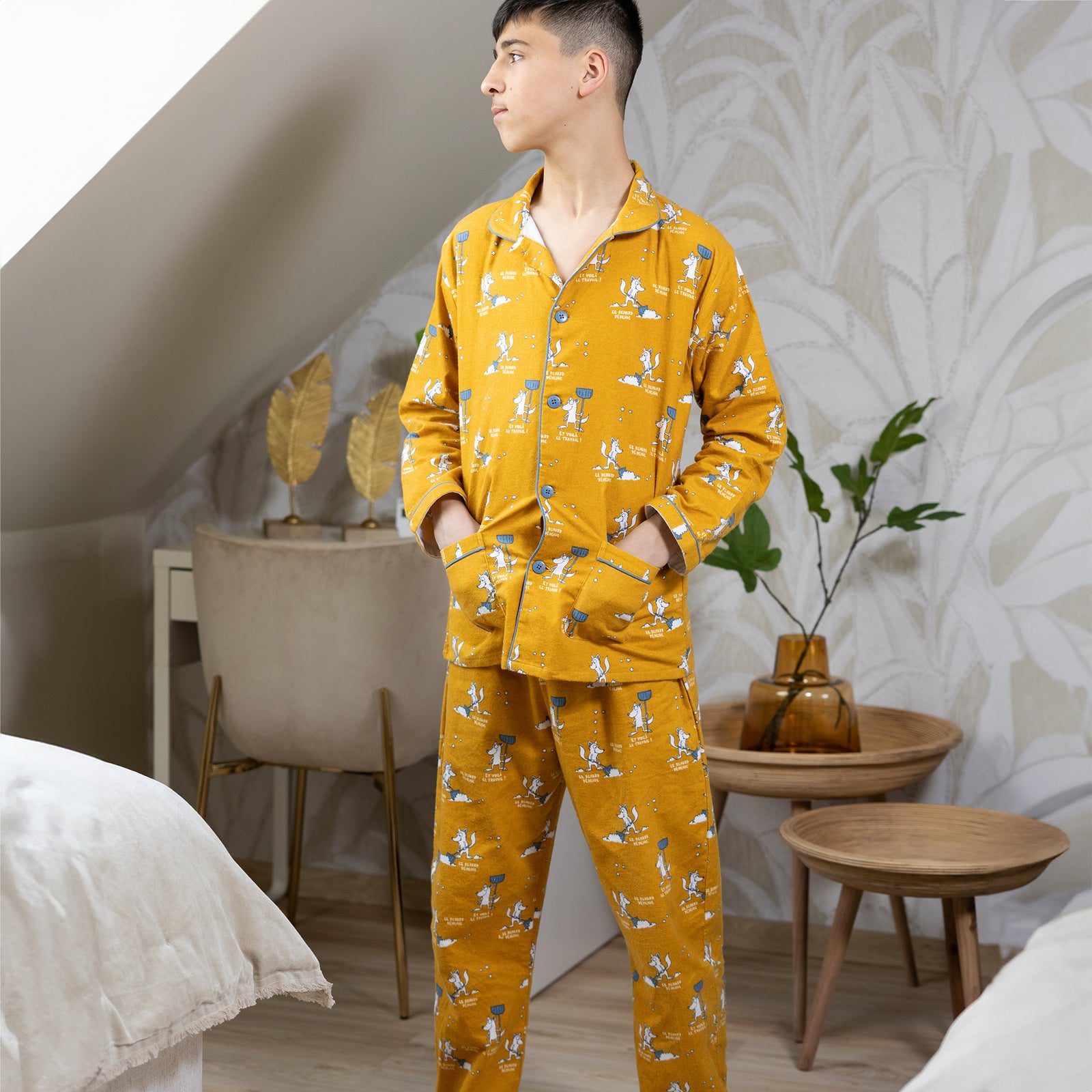 Pyjama Flannelle  - Boy/Girl - Ocre
