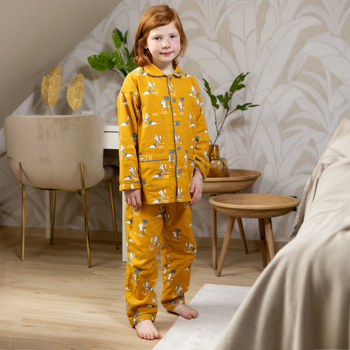 Pyjama Flannelle  - Boy/Girl - Ocre