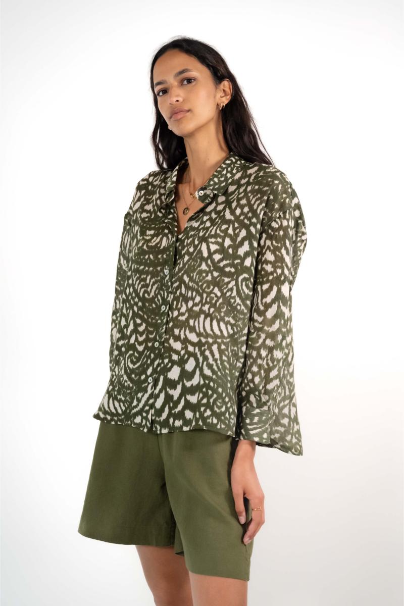 Chemise - Summer - Khaki Flowers