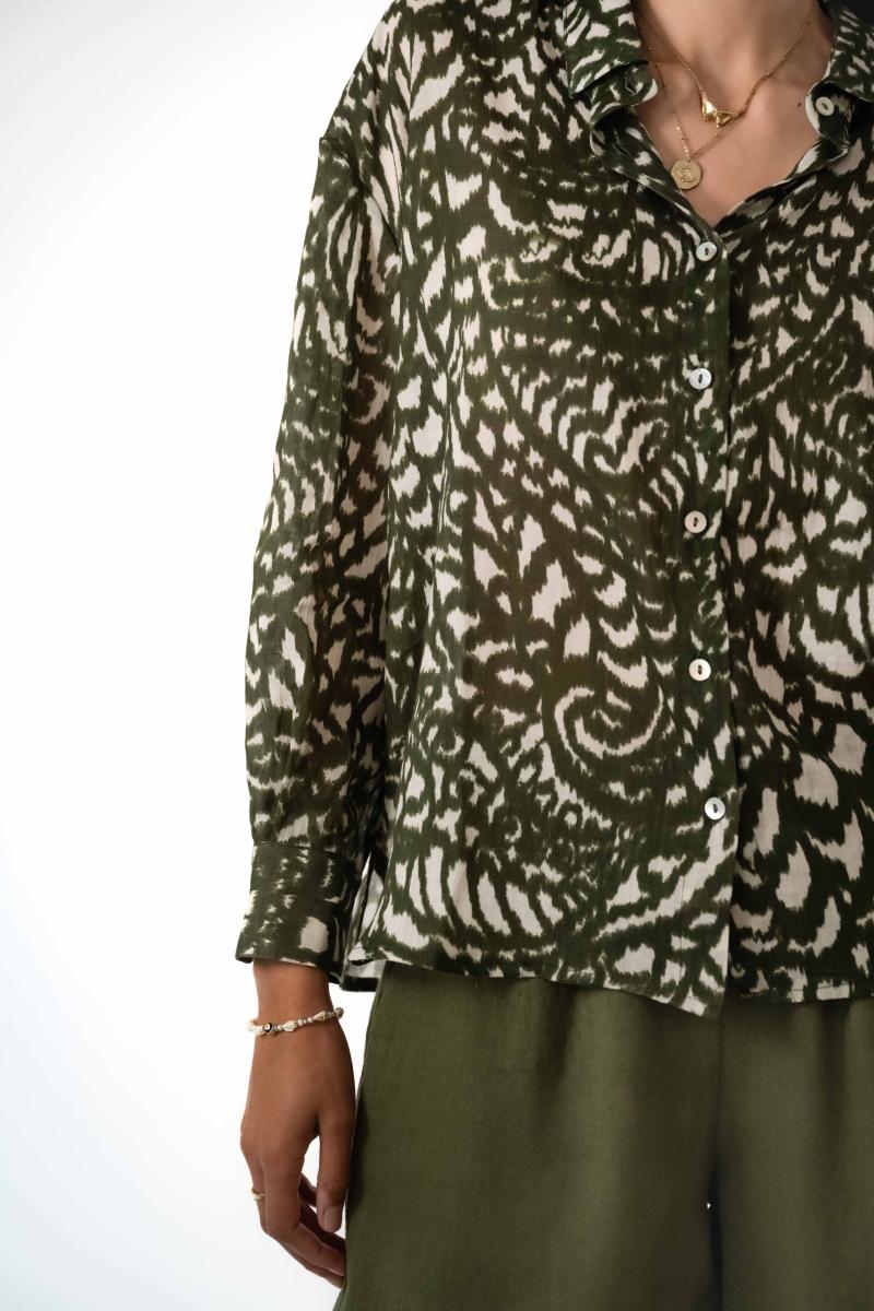 Chemise - Summer - Khaki Flowers