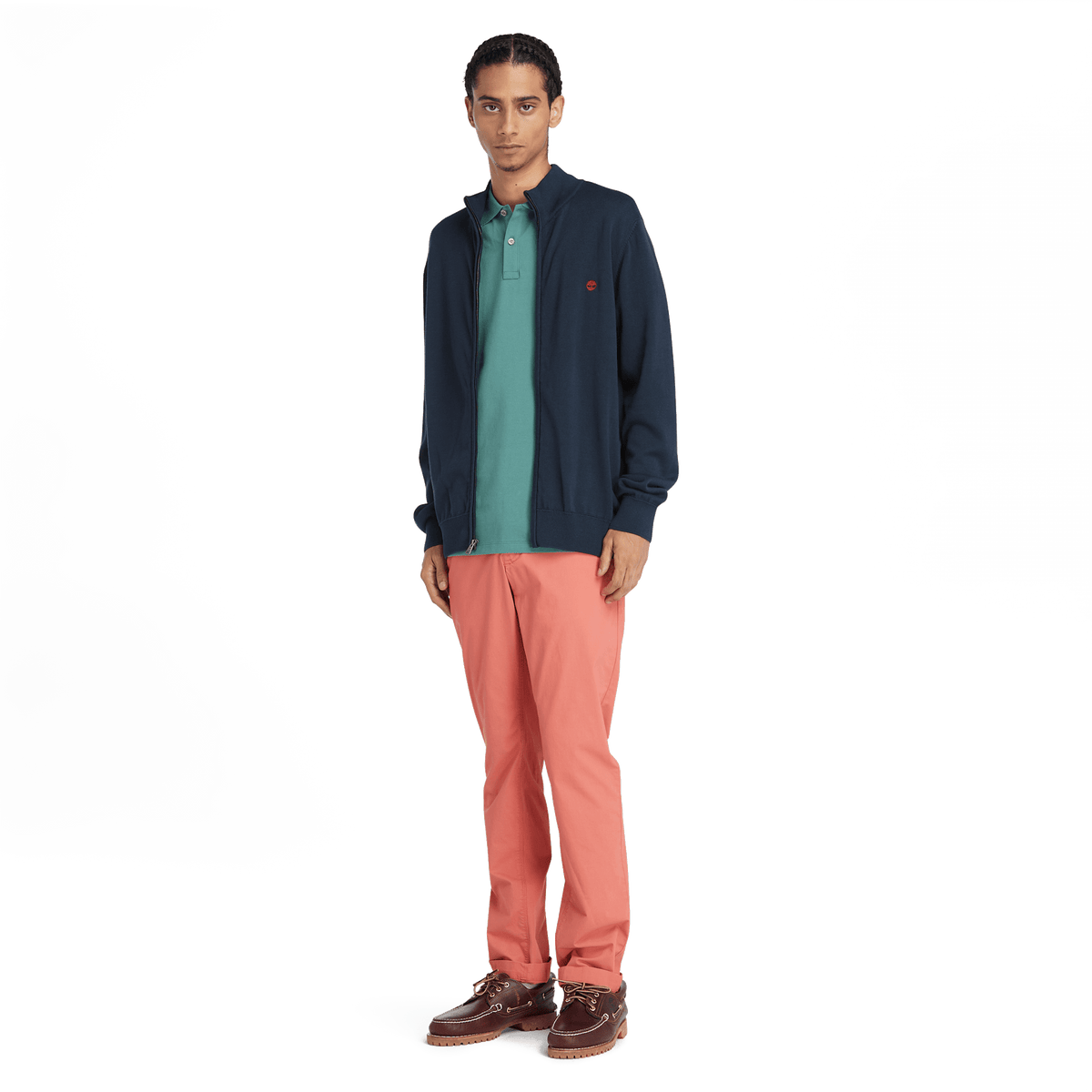 Williams River Cotton Yd Full Zip Sweater Dark Sapphire