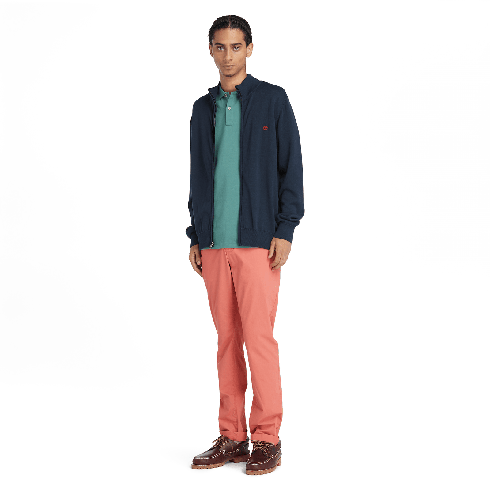 Williams River Cotton Yd Full Zip Sweater Dark Sapphire