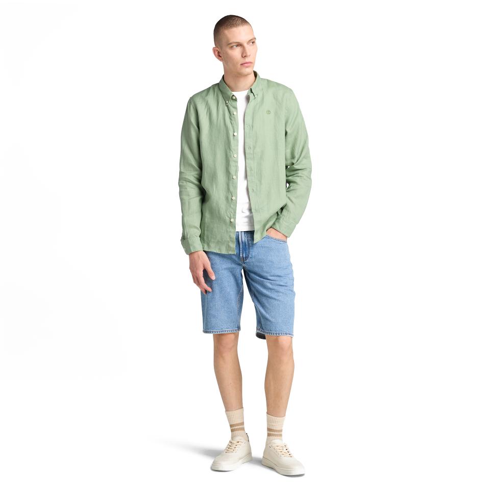 Mill Brook Linen Shirt Pro Green Bay