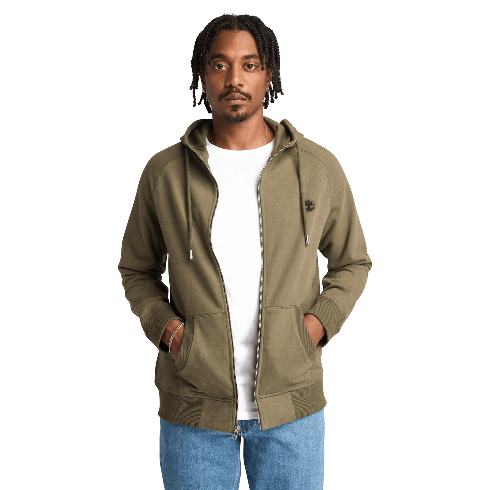 Exeter River Loopback Full Zip Hoodie Leaf Green