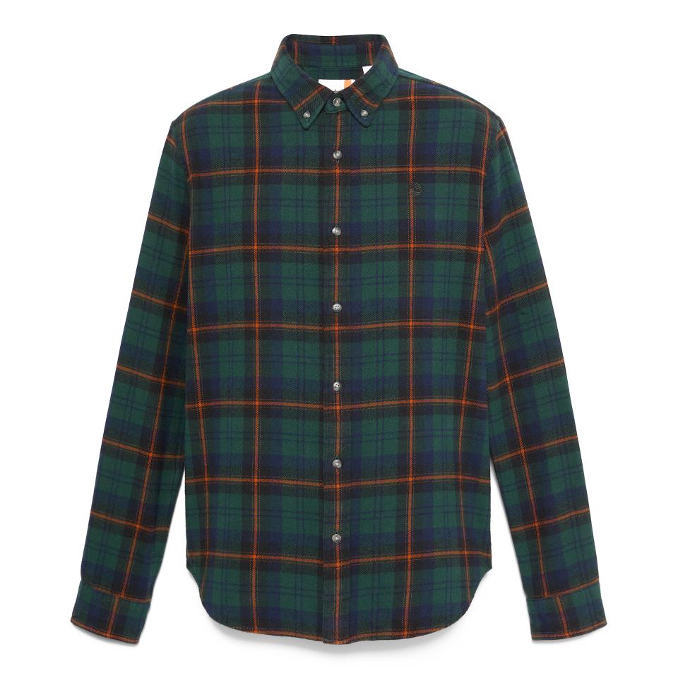 Midweight Flannel Check Shirt Green Gables Yd