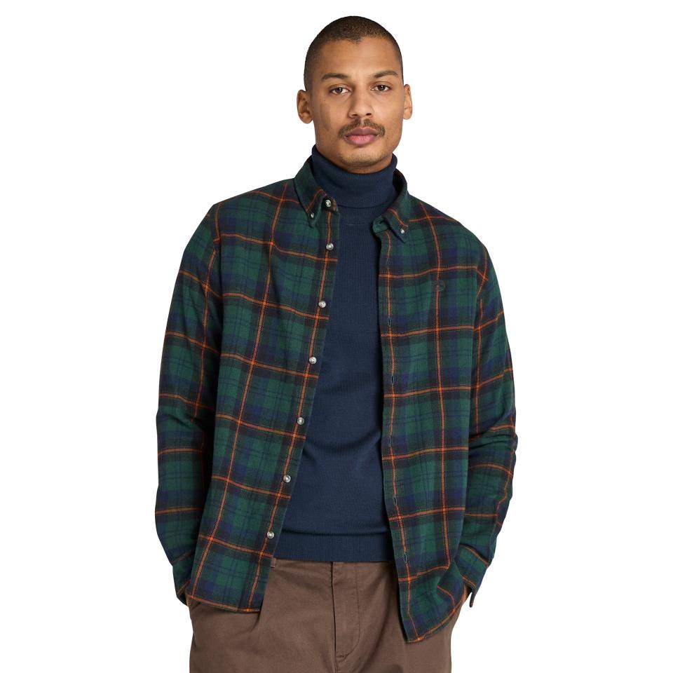 Midweight Flannel Check Shirt Green Gables Yd
