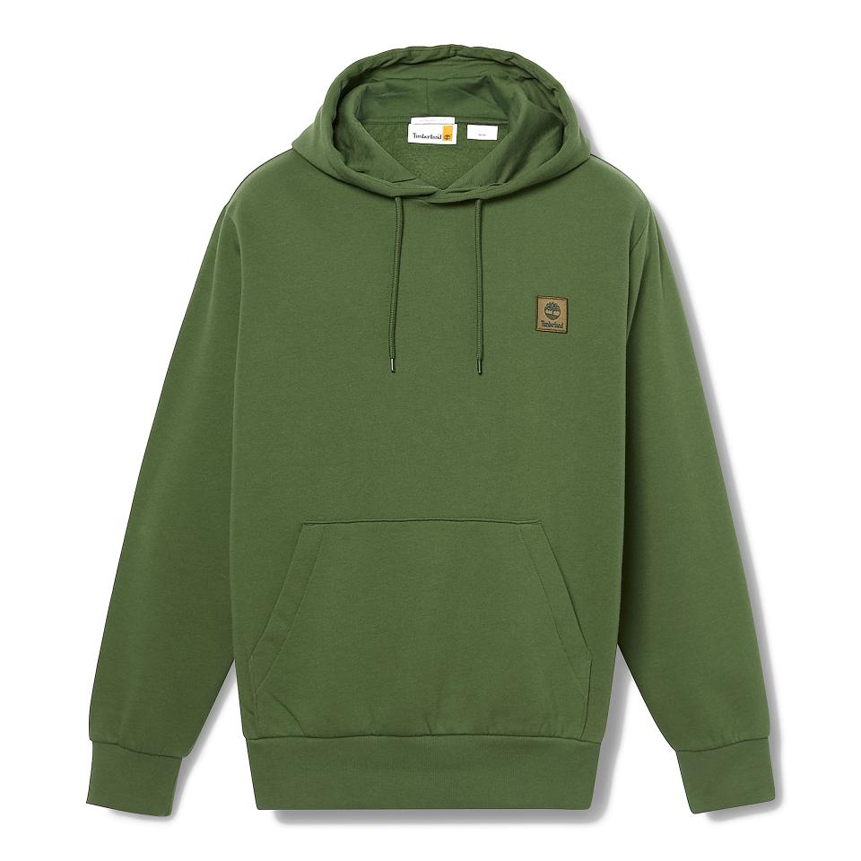 Woven Badge (Bb) Hoodie Black Forest Green