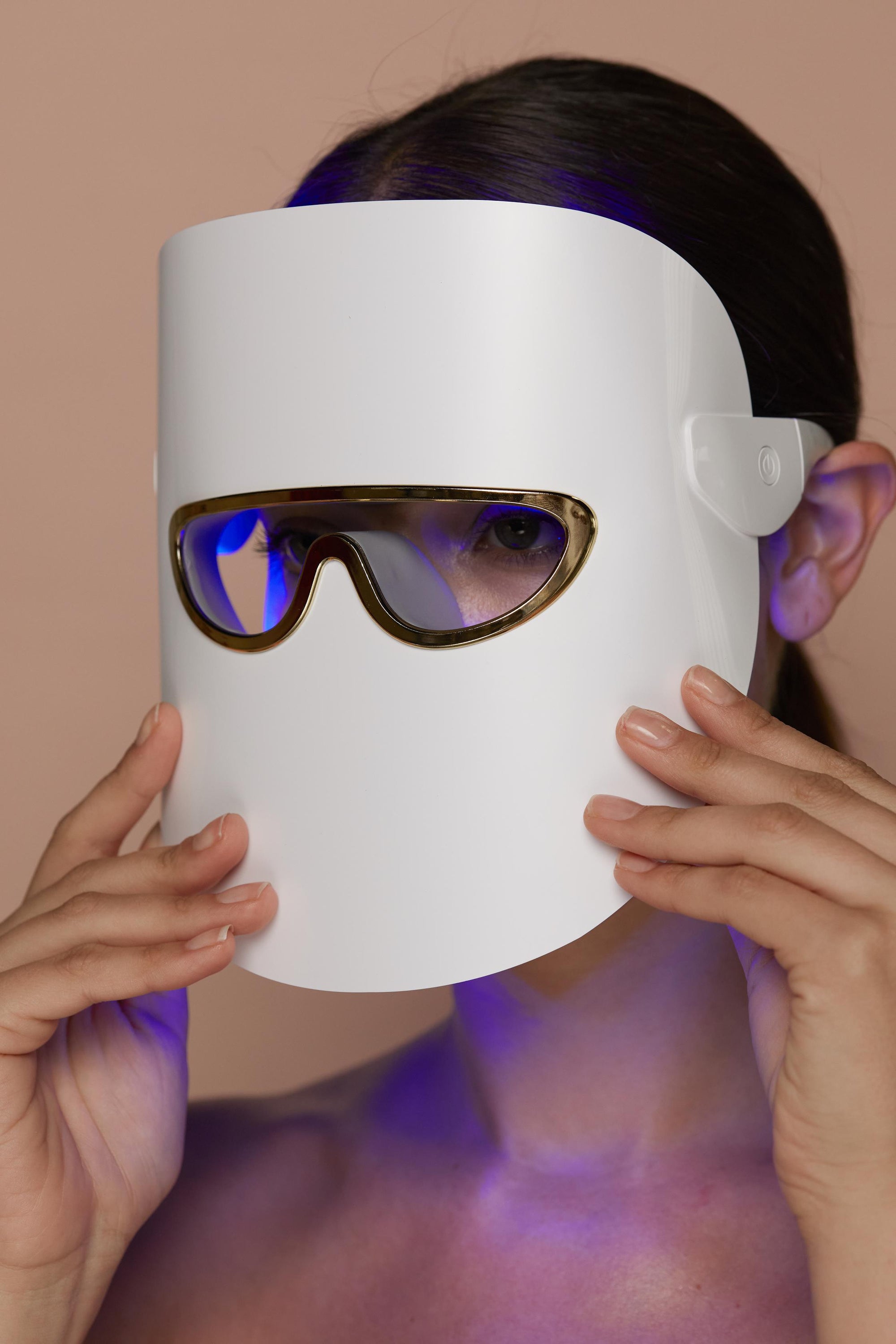 Masque Led Luminothérapie 3 Couleurs - Banc/Or