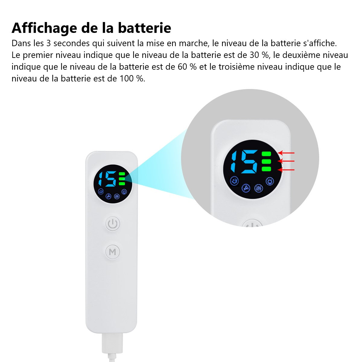 Masque Led Visage Luminotherapie 4 Couleurs - Blanc