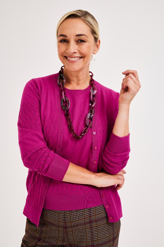 Mayerline - Cardigan Maille - Abelinda - Festival Fuchsia