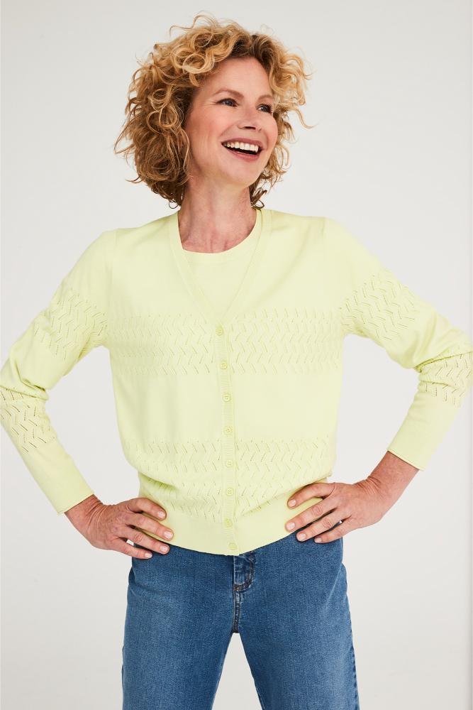 Mayerline - Cardigan Maille - Abelinda - Shadow Lime