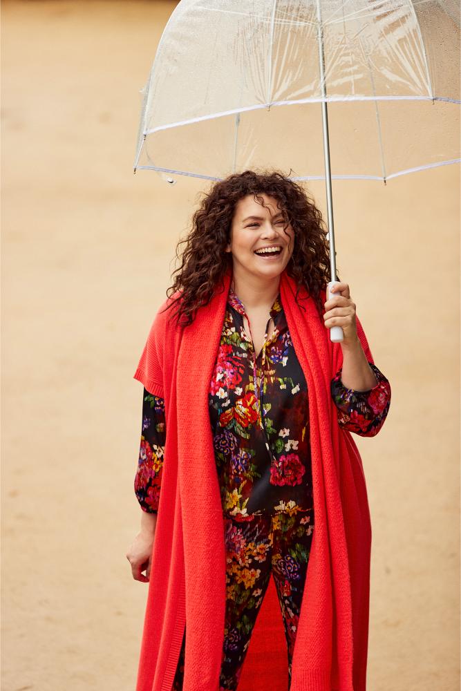 Améline - Cardigan Maille - Athena1 - Hybiscus Flash