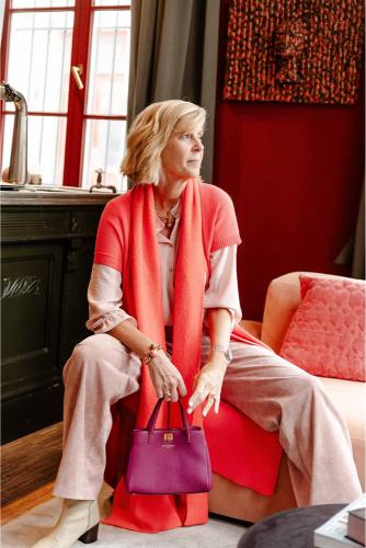 Améline - Cardigan Maille - Athena1 - Hybiscus Flash