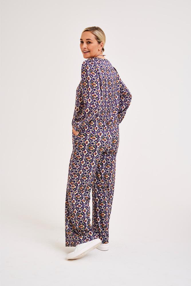 Améline - Pantalon Jersey - Cerella - Purple Coralites