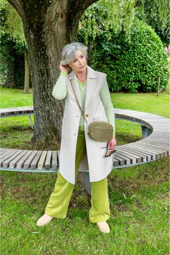 Améline - Blazer Sans Manche - Deta - Black White Simplicity