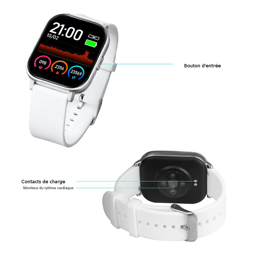 Montre Connectee Multisport Compatible Ios&Android - Blanc