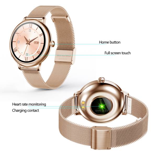 Montre Connectee  Multifonctions - Or Rose