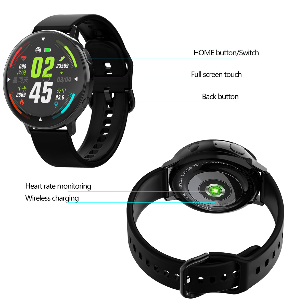 Montre Connectee  Multifonctions - Noir 