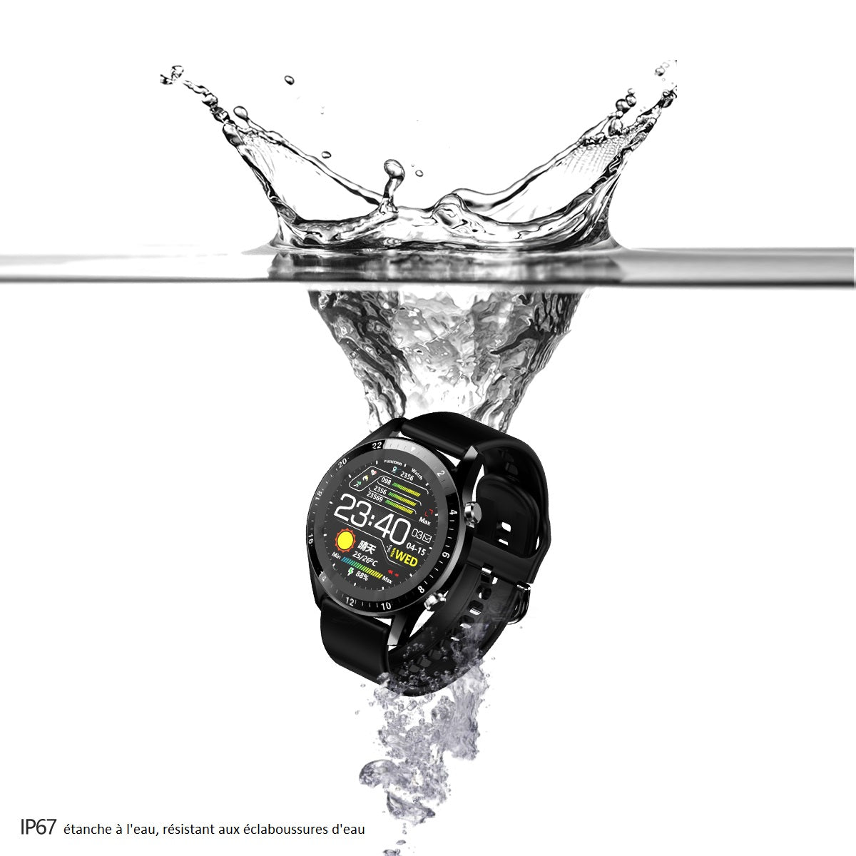 Montre Connectee  Multifonctions - Noir