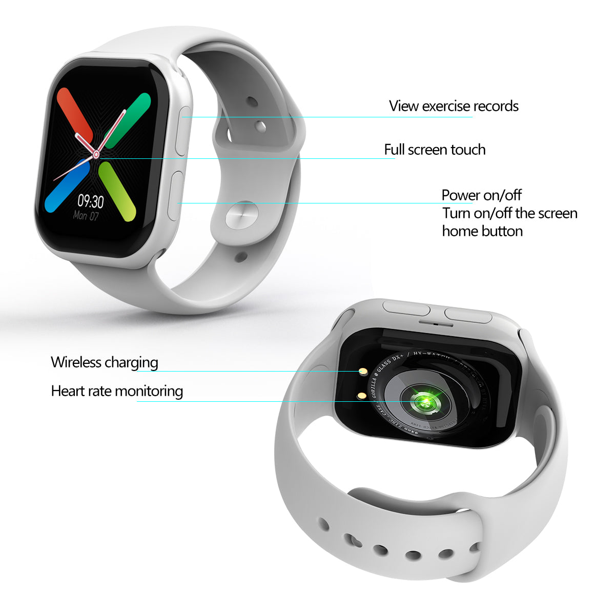 Montre Connectee  Multifonctions - Blanc 