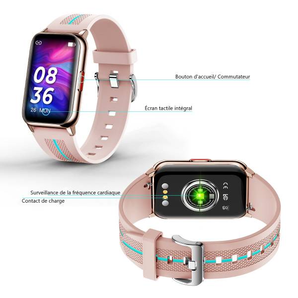 Montre Connectee Multifonctions - Rose