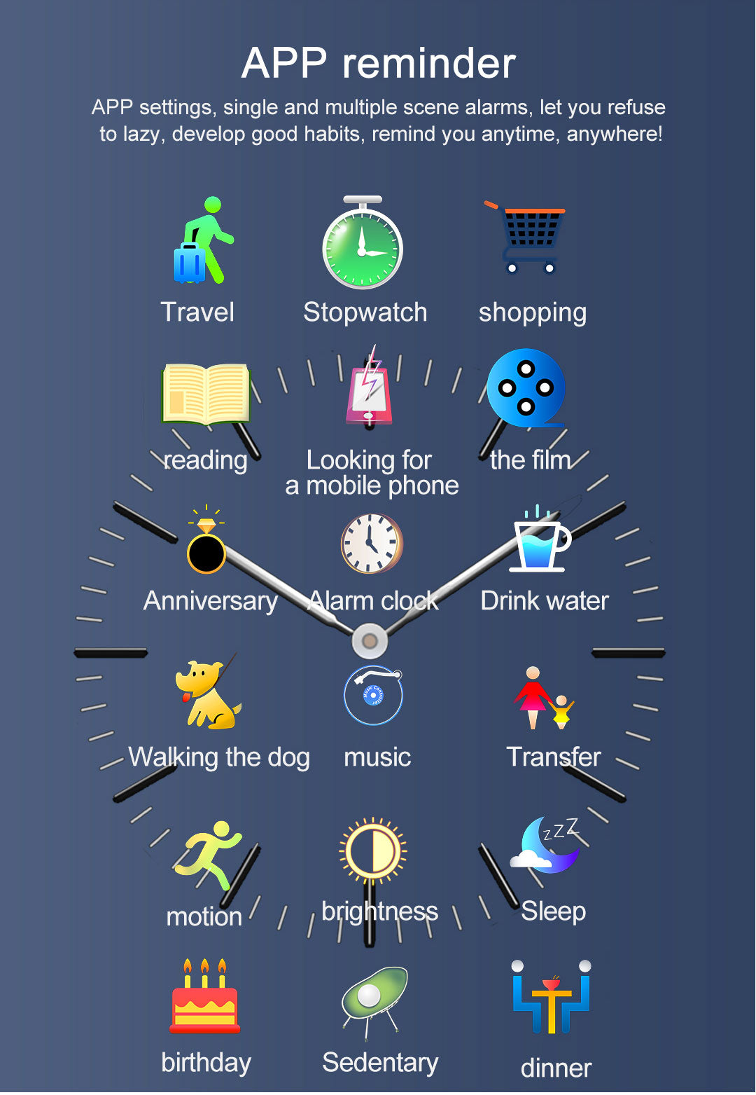 Montre  Multi-Sport Compatible Ios&Androi - Noir