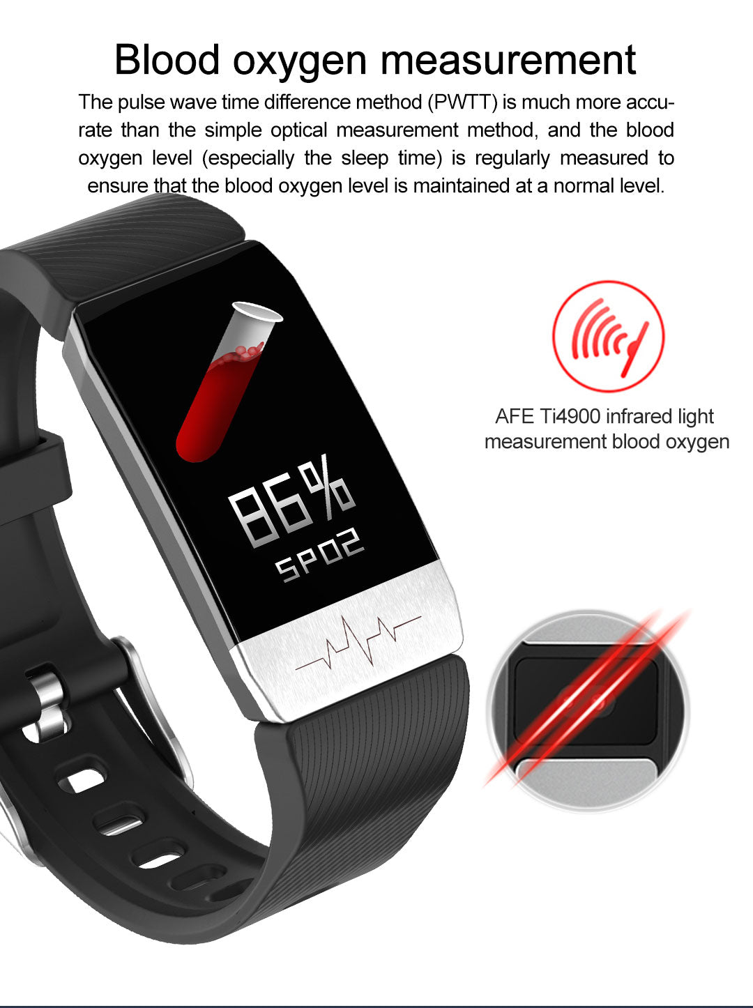 Montre  Multi-Sport Compatible Ios&Androi - Noir