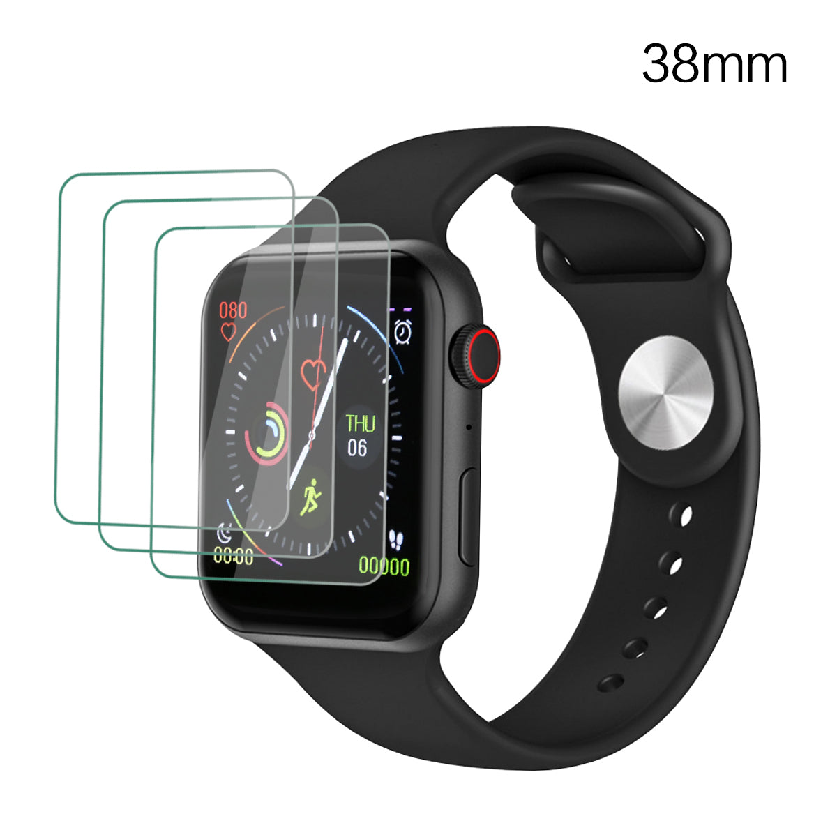 Pack De 3 Protections Pour Apple Watch 38 Mm  - Transparent