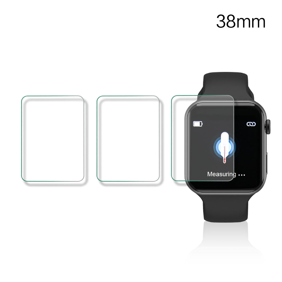Pack De 3 Protections Pour Apple Watch 38 Mm  - Transparent