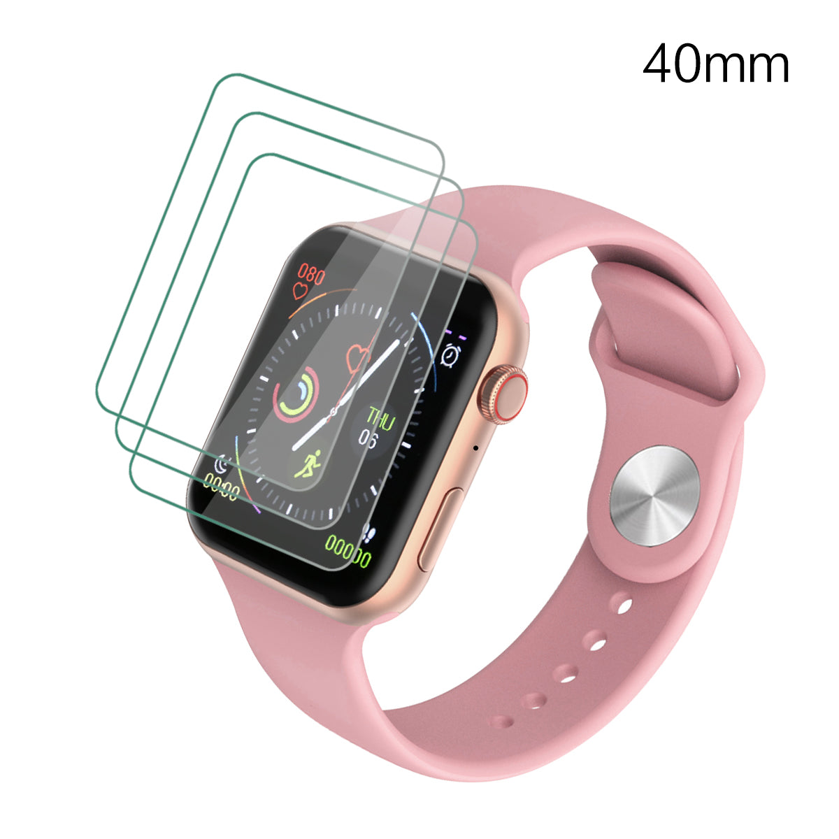 Pack De 3 Protections Pour Apple Watch 40 Mm  - Transparent