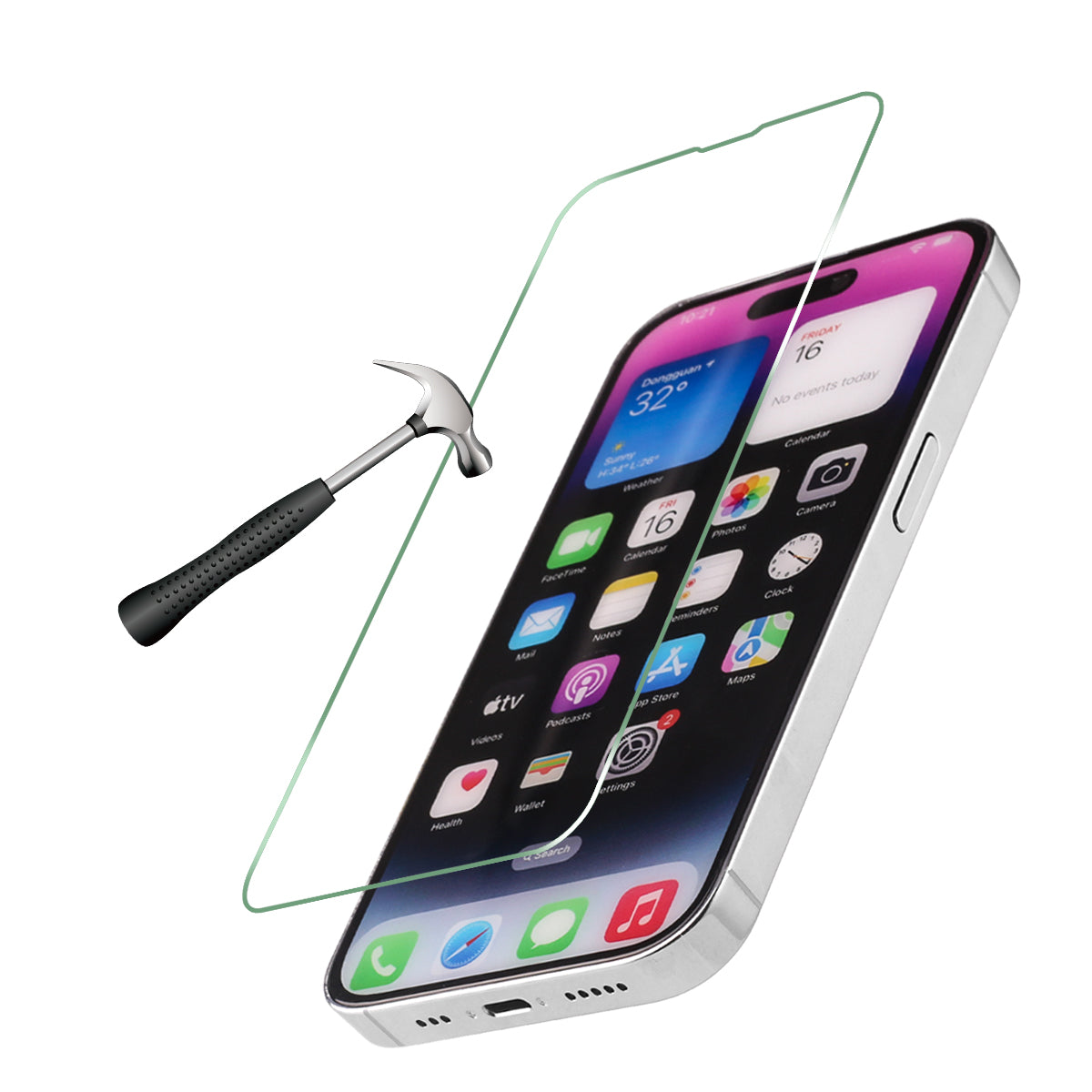 Pack De 3 Verres Trempes - Transparent