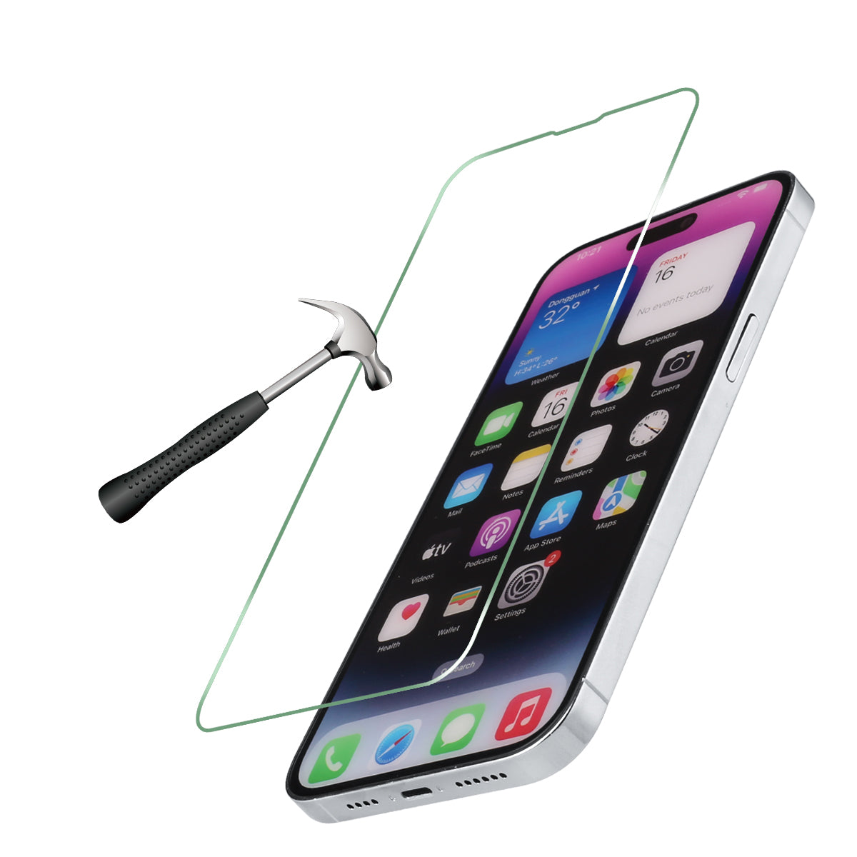 Pack De 3 Verres Trempes - Transparent