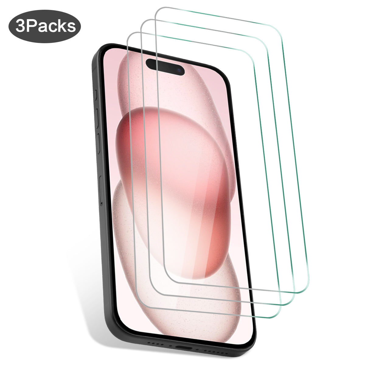 Pack De 3 Verres Trempes Iphone 15 - Transparent