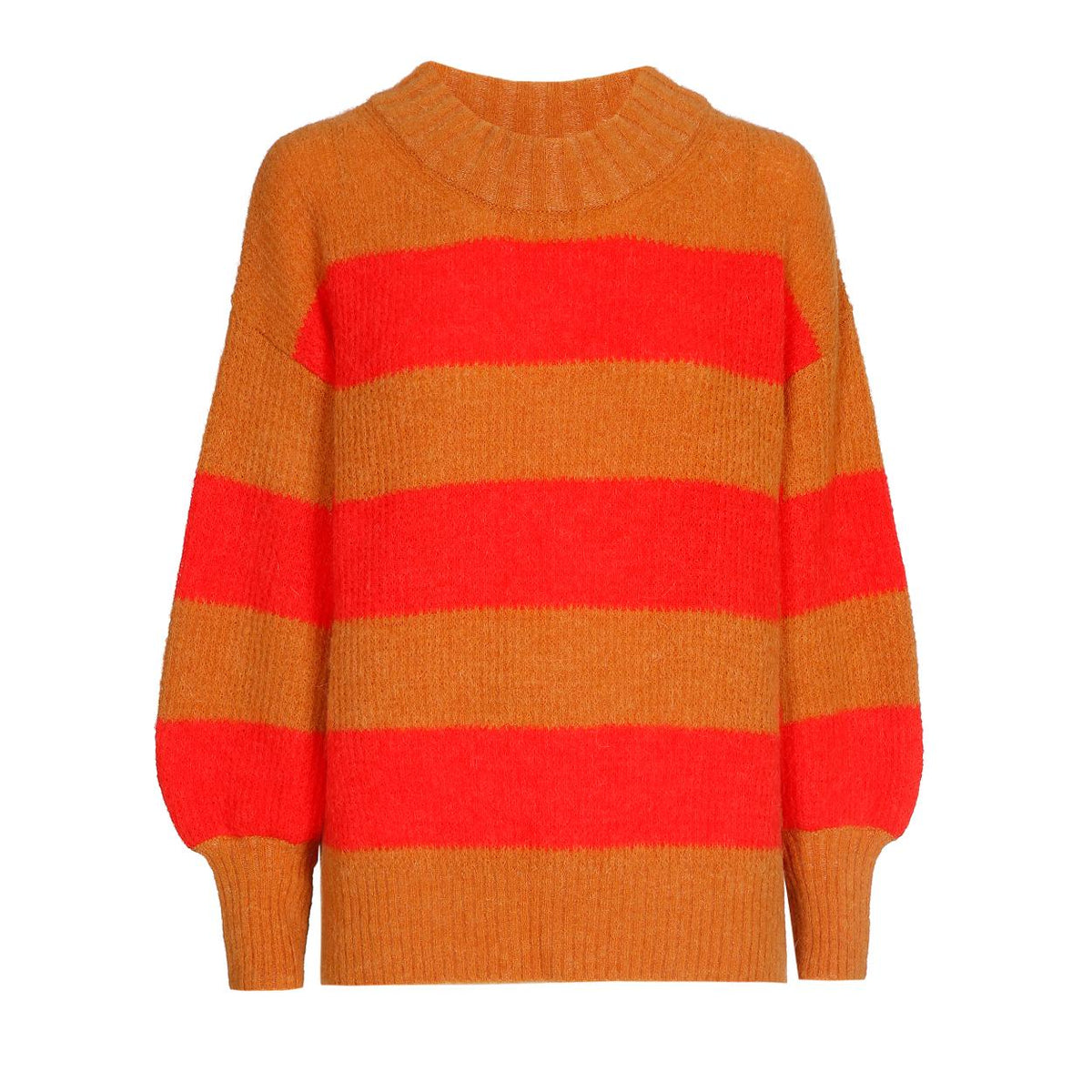 Ziggy Roundneck Stripe Red/Caramel