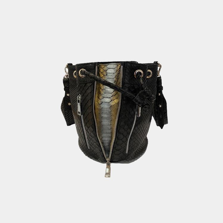 Amber Black Metalic Zip