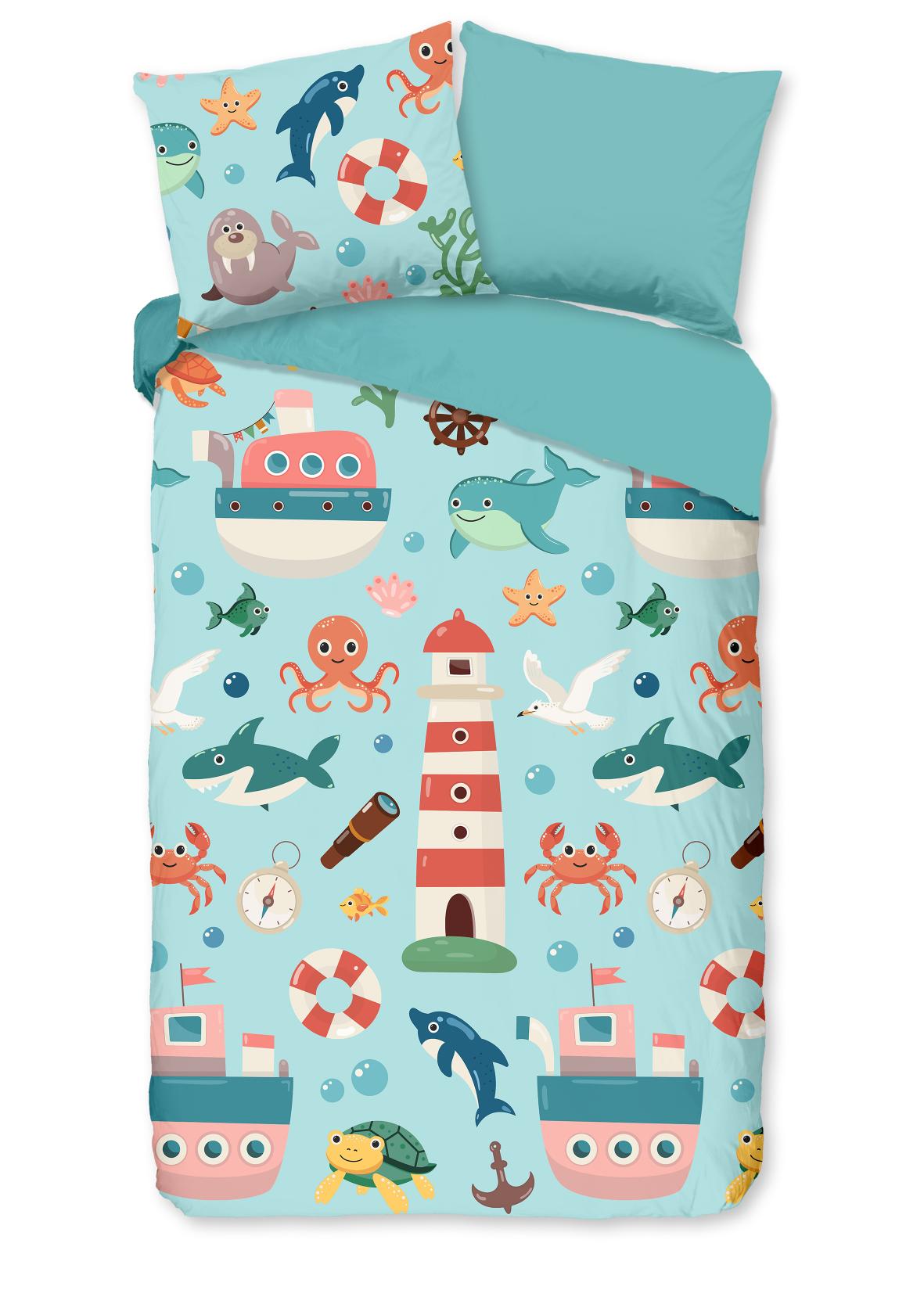 Pure - Dekbedovertrek - Sailor - Aqua