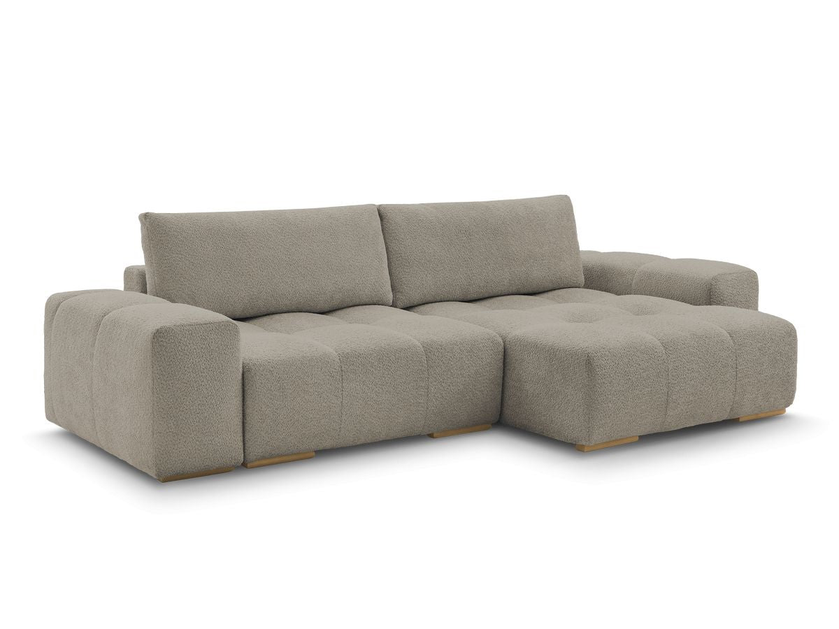 Canapé d'angle convertible réversible coffre ANAKIN tissu bouclette