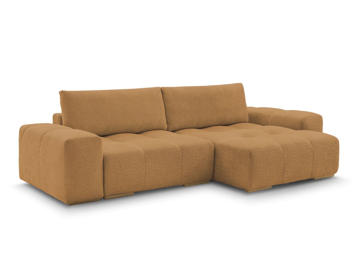 Canapé d'angle convertible réversible coffre ANAKIN tissu bouclette
