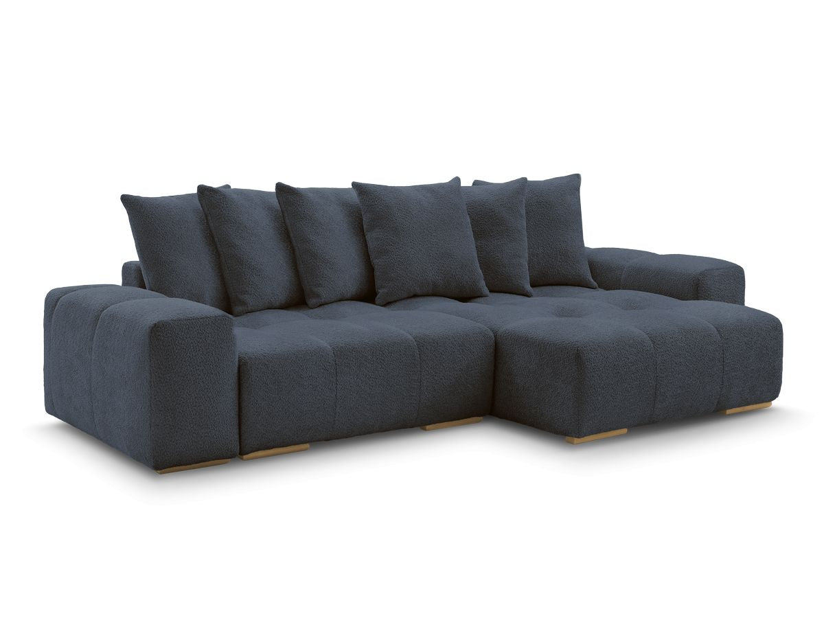 Canapé d'angle convertible réversible coffre ANAKIN tissu bouclette