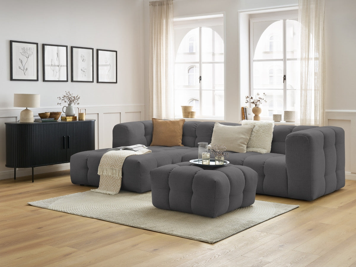 Canapé d'angle fixe CLOUD avec pouf