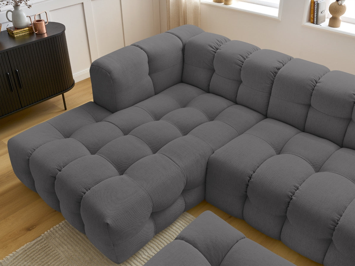 Canapé d'angle fixe CLOUD avec pouf