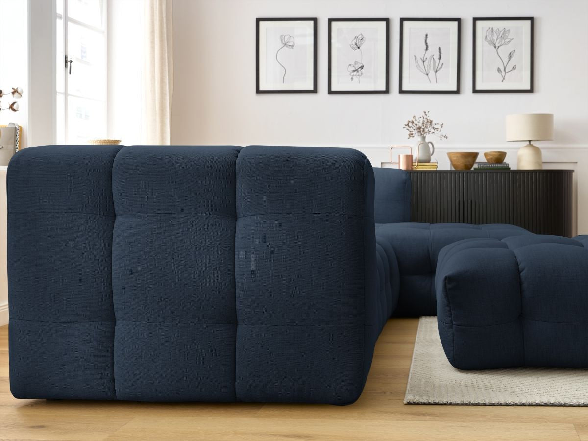 Canapé d'angle fixe CLOUD avec pouf
