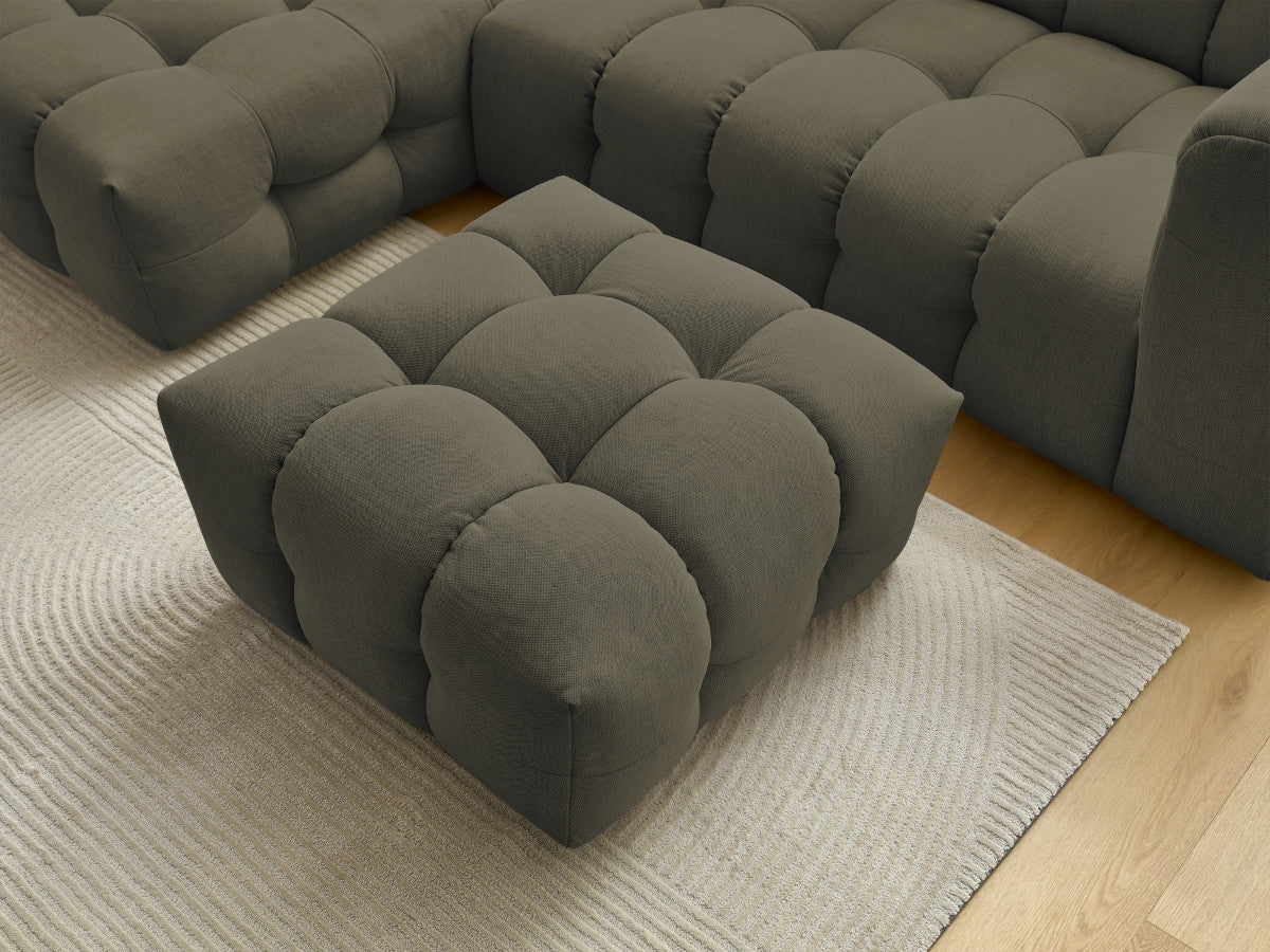 Canapé d'angle fixe CLOUD avec pouf