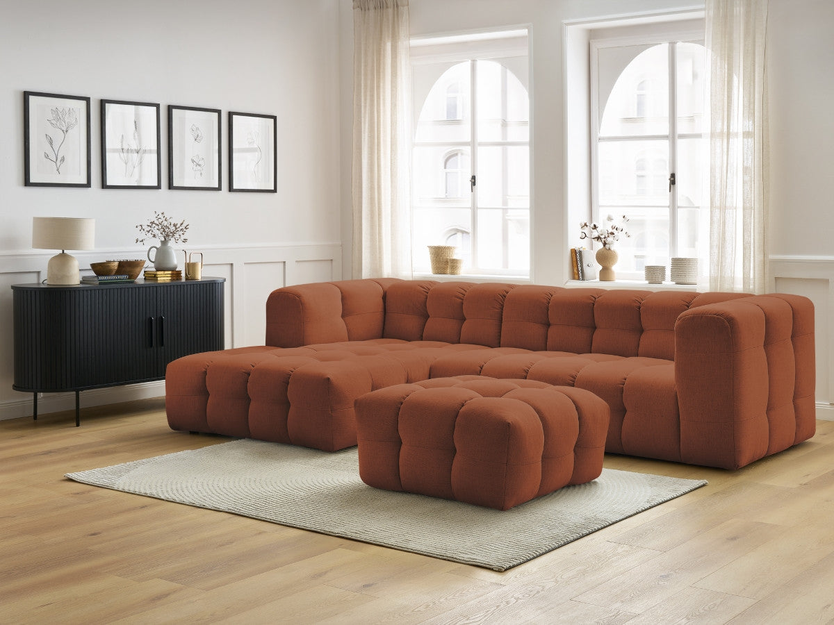 Canapé d'angle fixe CLOUD avec pouf